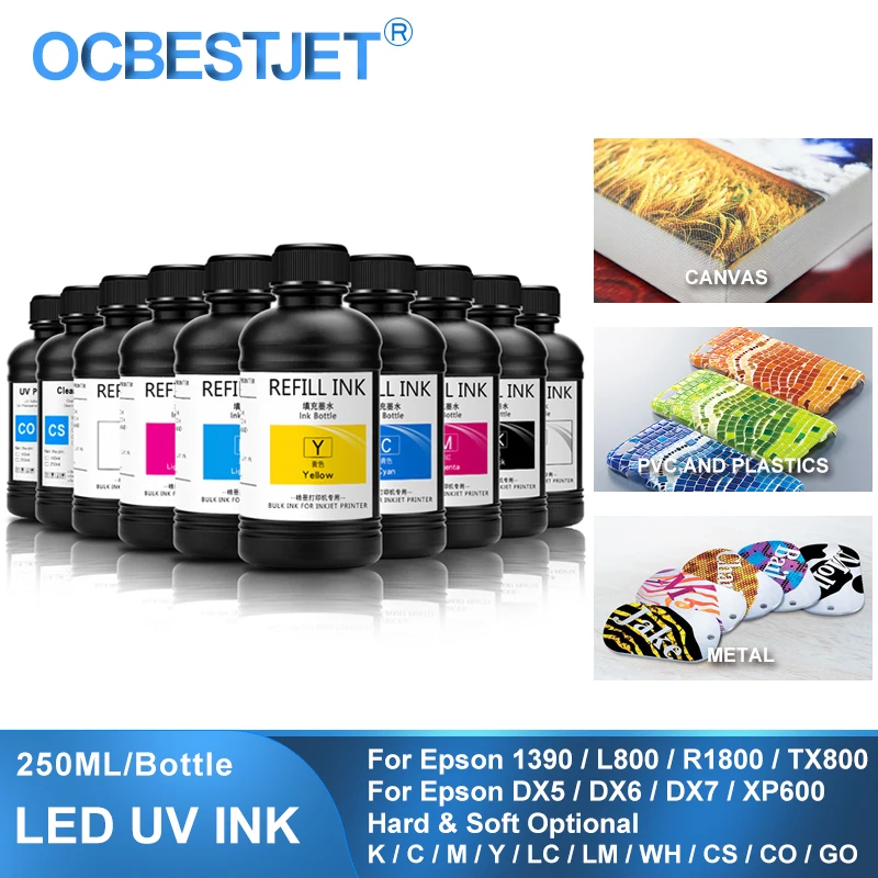 Printhead Dx5 Epson - 250ml led tinta uv para dx4