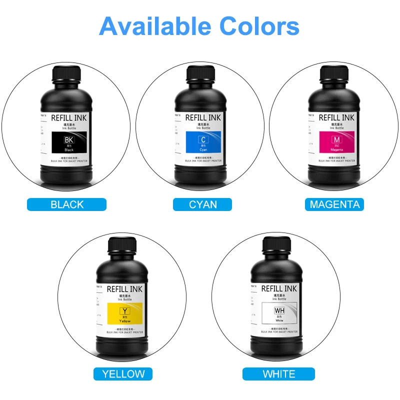 Tinta UV LED 5x250ML para Cabe - Printhead Dx5 Epson avaliação e preço